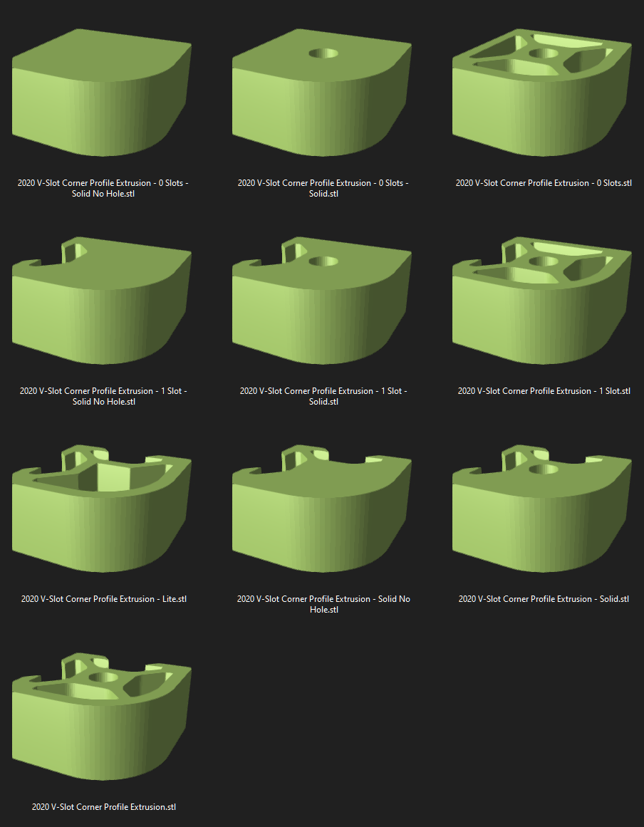 2020 V-Slot Corner Profile Set