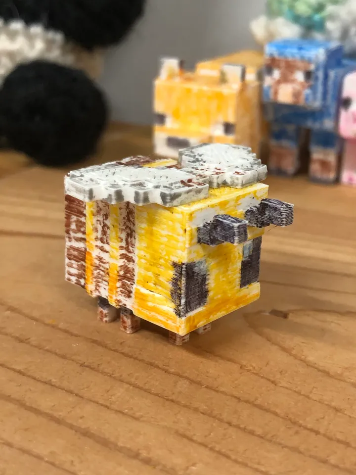 DIY Minecraft Bee From Scratch, Minecraft Papercraft Bee