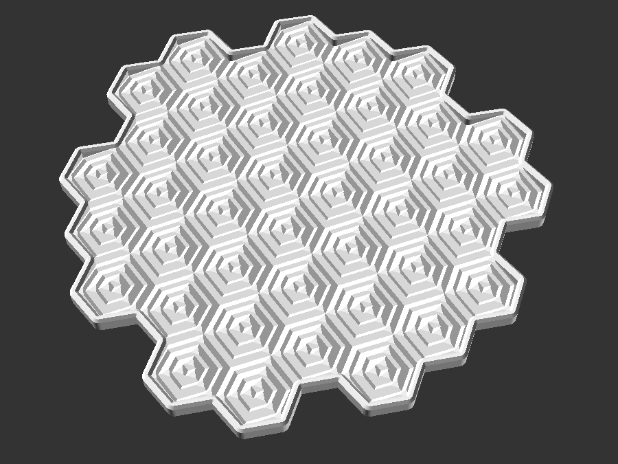 Hex Cube Pattern Coaster by Jack | Download free STL model | Printables.com
