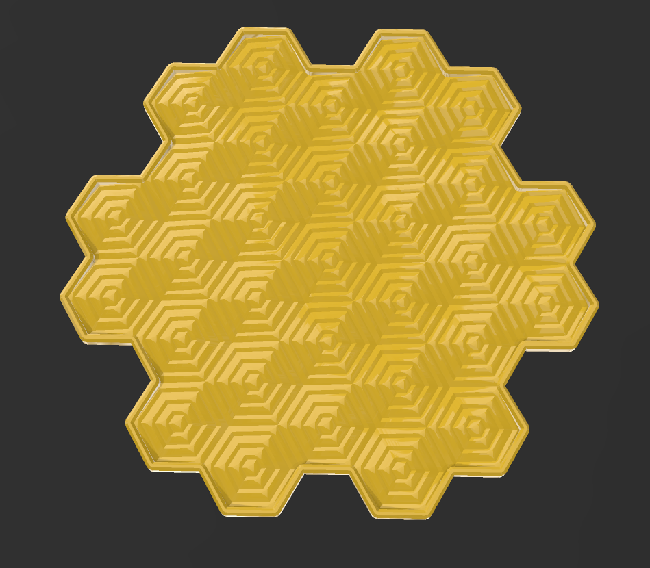 Hex Cube Pattern Coaster by Jack | Download free STL model | Printables.com