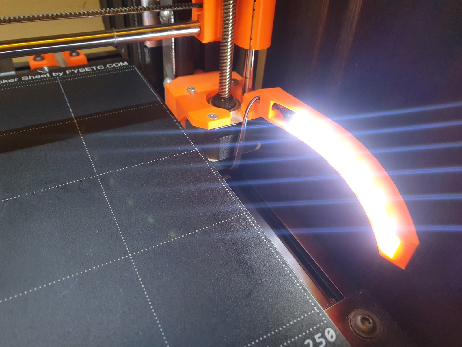 3D printer side LED light