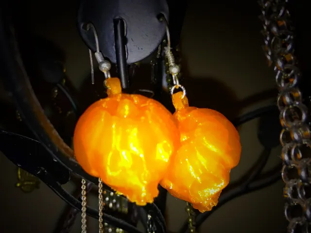 Pumpkin Skull Earring remix