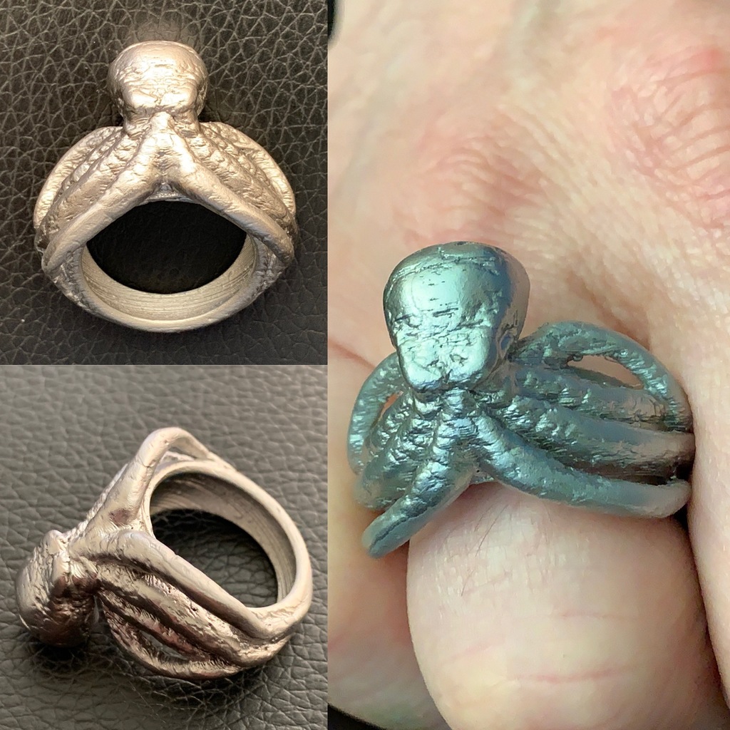 Miniatura 2 do modelo 3D Octopus Ring