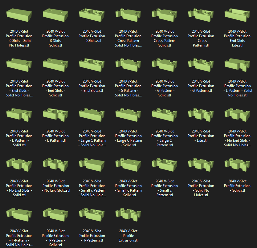 2040 V-Slot Profile Set