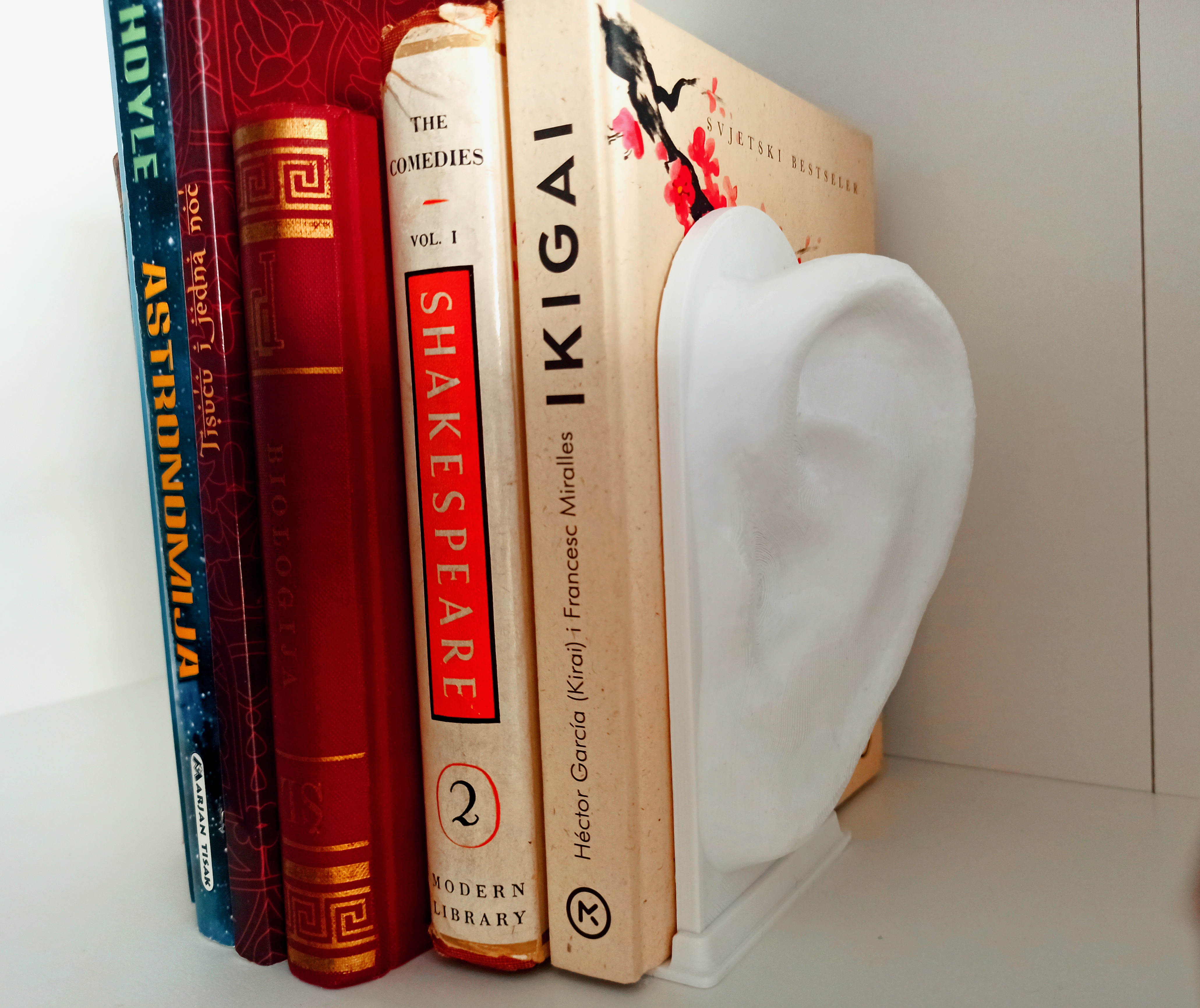 Realistic human ear bookend