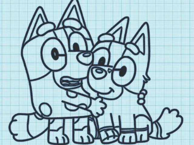 MUFFIN & SOCKS - BLUEY - WALL ART