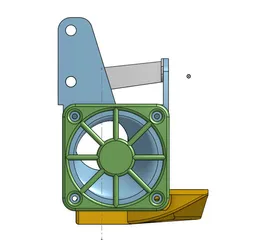 Cooling fan holder for Kingroon  KP3S / Držák ventilátoru Kingroon KP3S