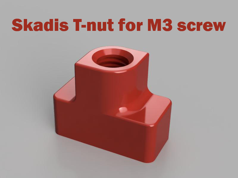 Skadis Tnut threded for M3 or UNC 540 screw by ORM Download free