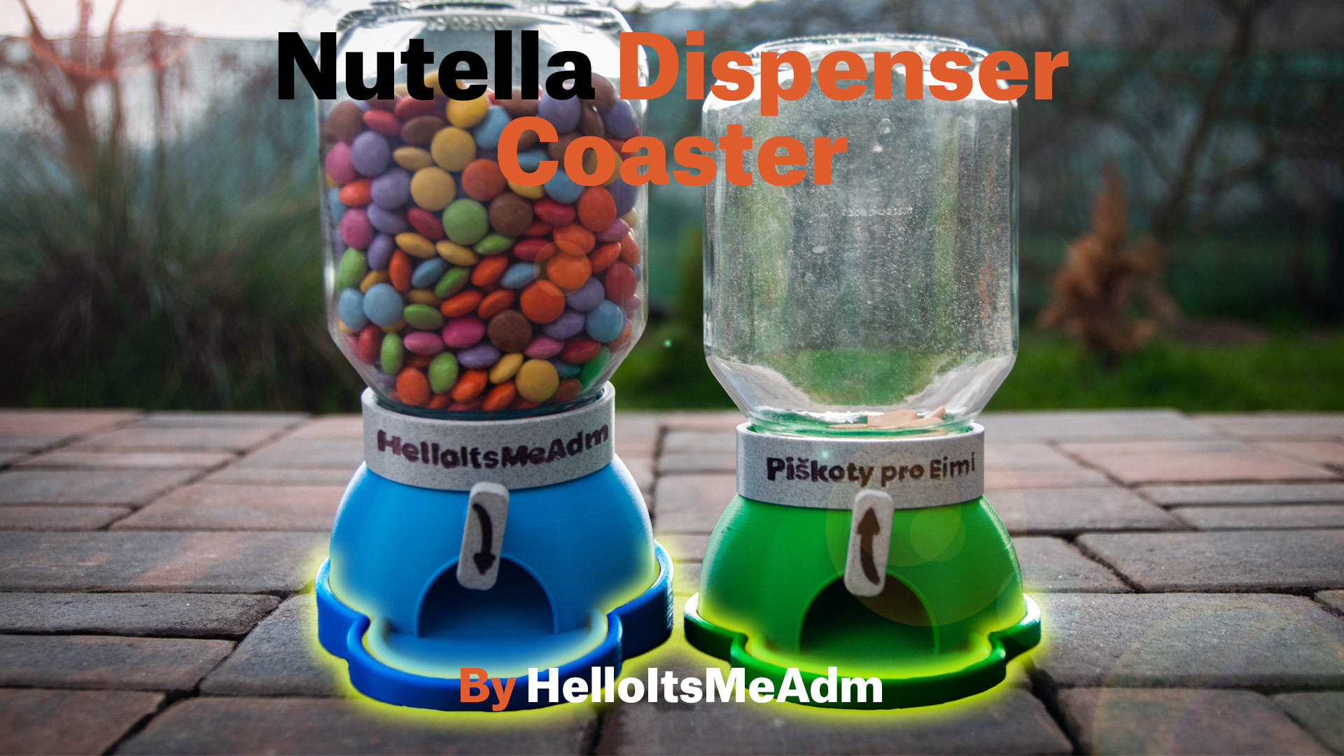 Nutella Jar Candy Dispenser II, 3D-Modelle herunterladen