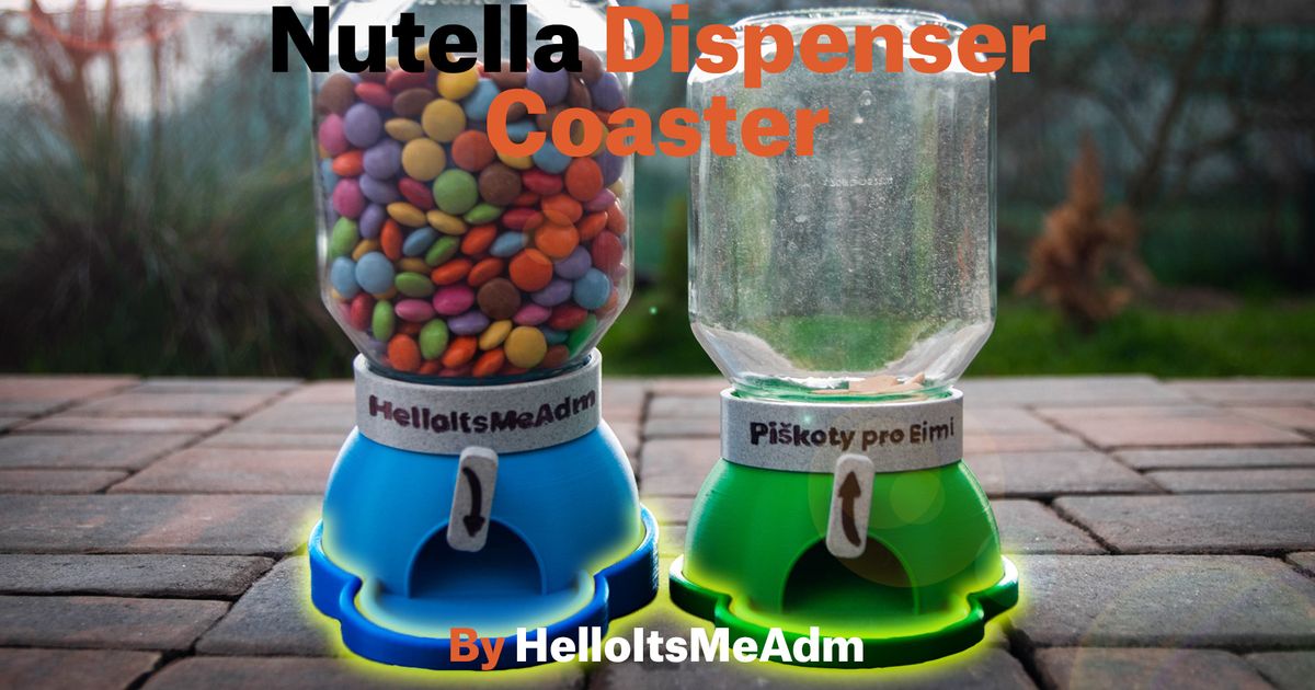 Nutella Dispenser Coaster by HelloItsMeAdm, Download free STL model