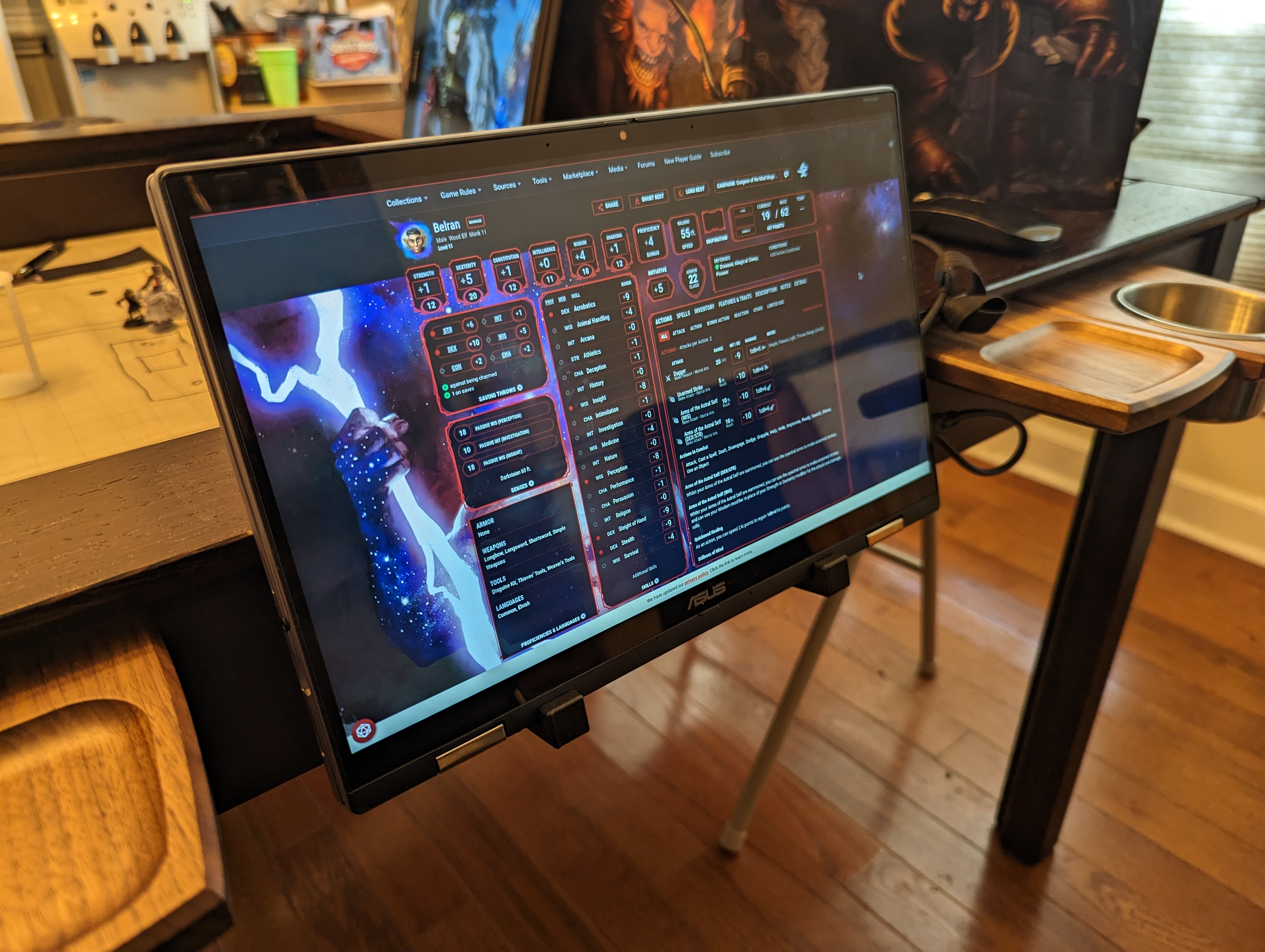 Tablet/Phone Stand for Wyrmwood MGT (Modular Gaming Table)
