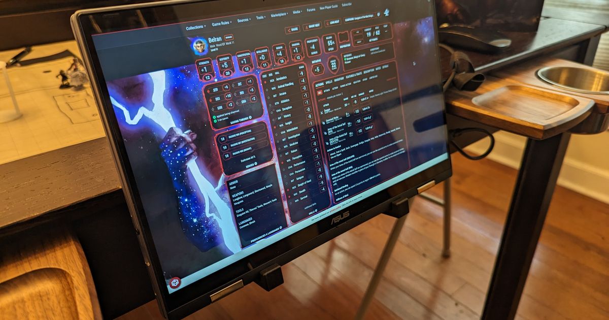 Tablet/Phone Stand for Wyrmwood MGT (Modular Gaming Table) by RedKrieg