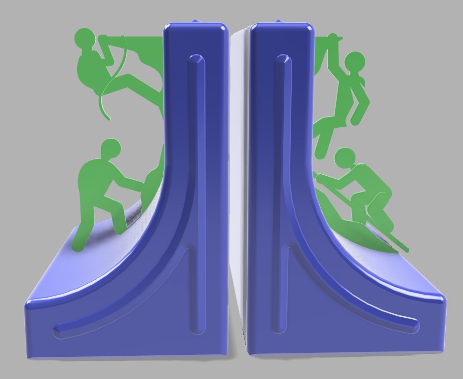 Mountaineer bookends (Sand filled)