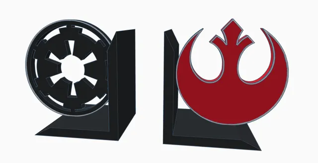 Empire and Rebel StarWars Bookend