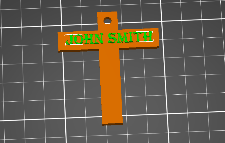 Miniatura 2 do modelo 3D Cross Keychain
