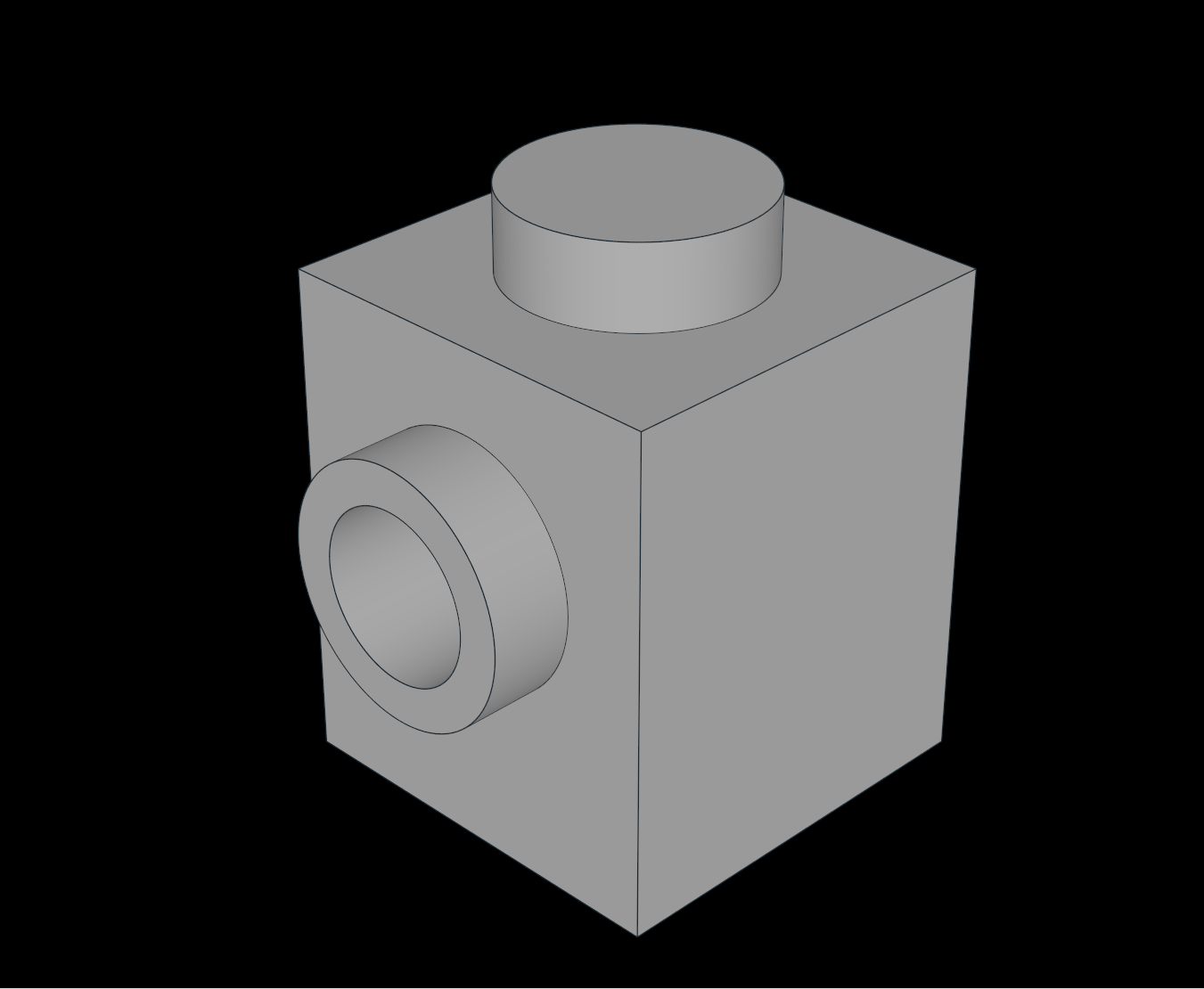 Lego Compatible (87087.dat) Brick  1 x  1 with Stud on 1 Side