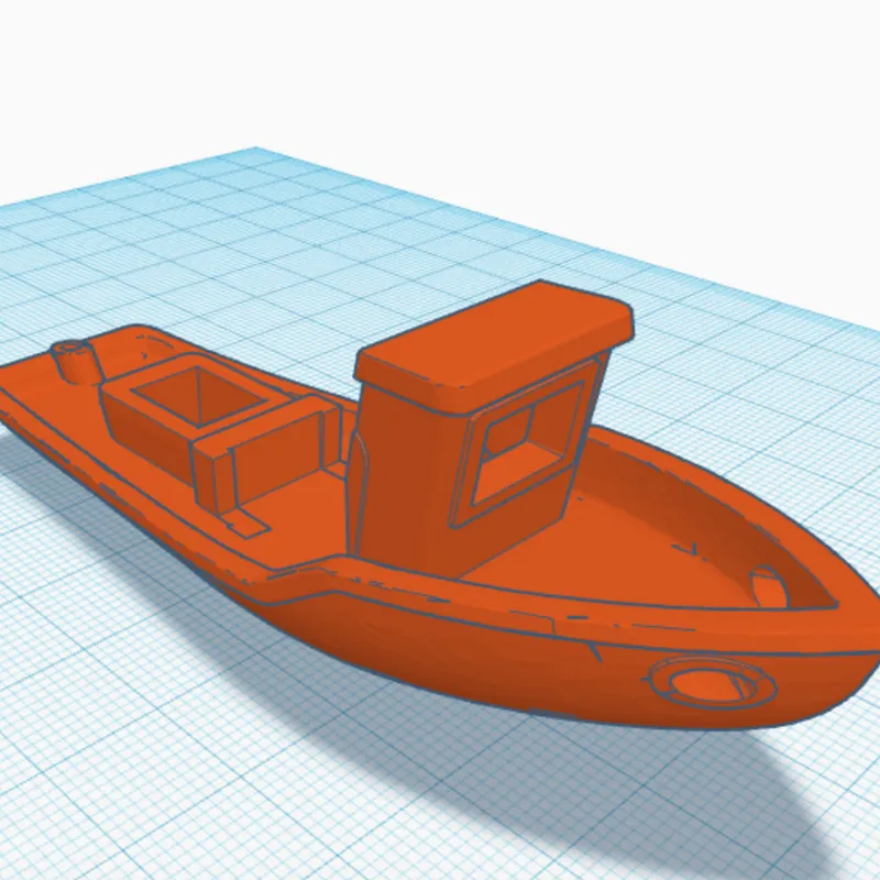 3D Printable Small fishing boat by Printed Toys