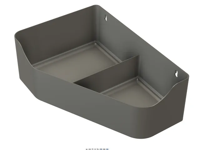 Asymmetric Bathroom Wall Organizer (keyhole, divider)