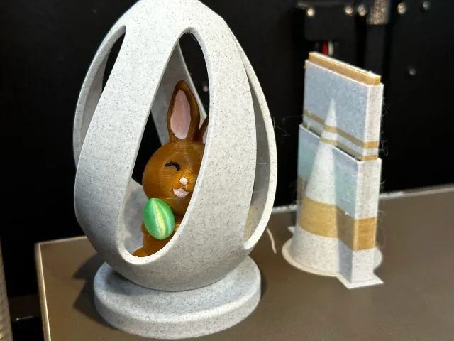Easter egg with bunny colored
