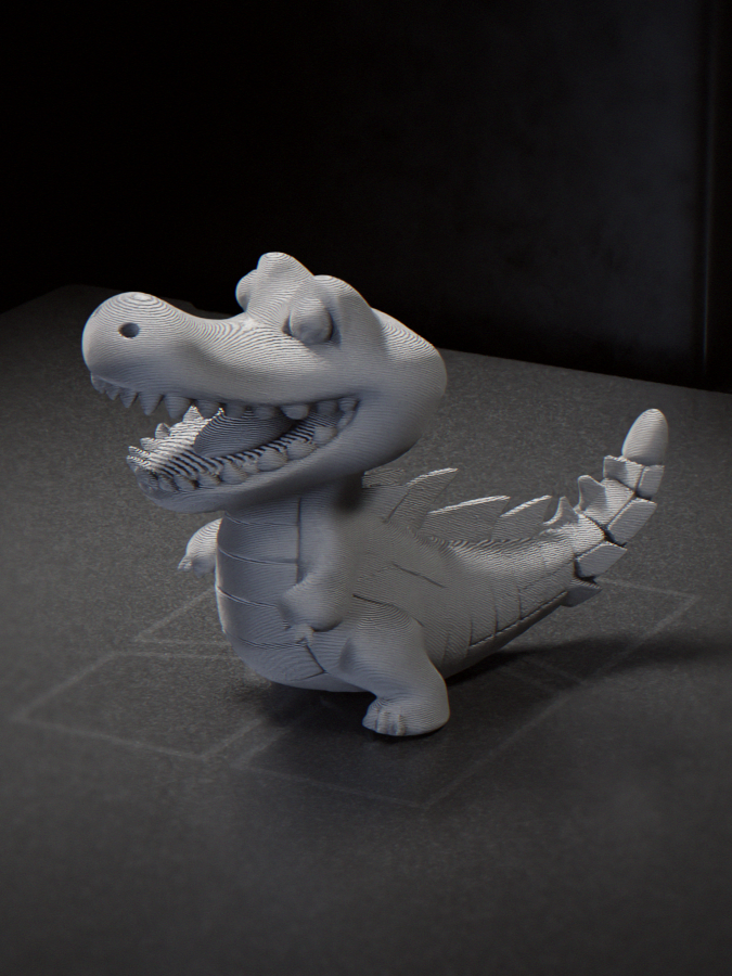 Crocodile Figurine Animal Collectible 3D Printable