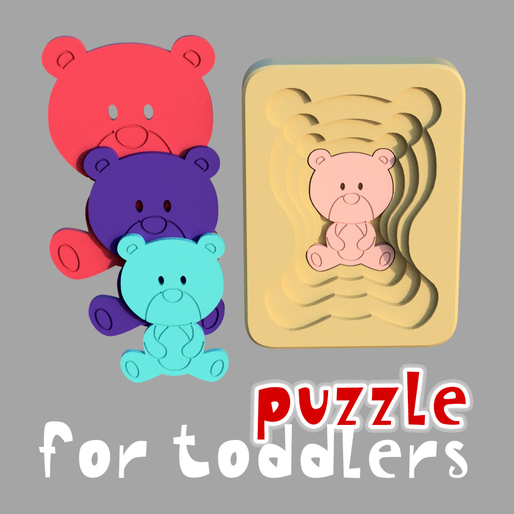 TEDDY BEAR - multilayer puzzle for toddlers