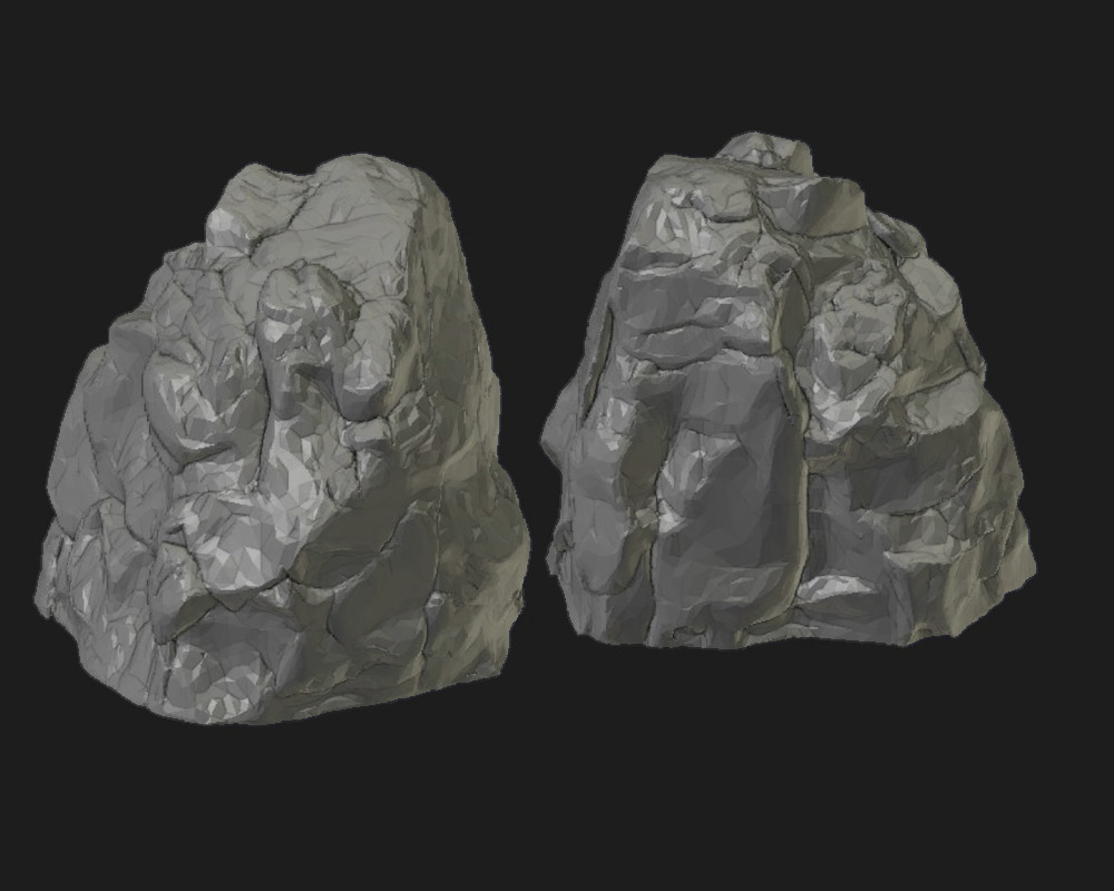simple Good looking Game Rock mountain  Terrain Nosupport Fastprint