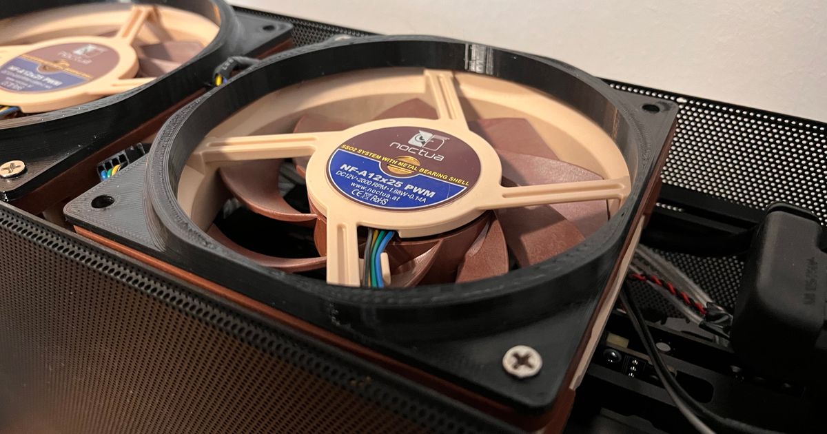 FormD T1 1.1 120mm Noctua NFF12 PWM Fan Duct by TomDoe Download