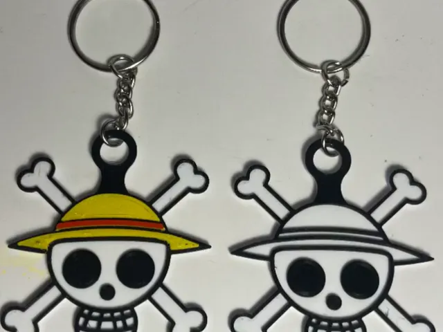 One Piece Keychain for Dual and Quad Color