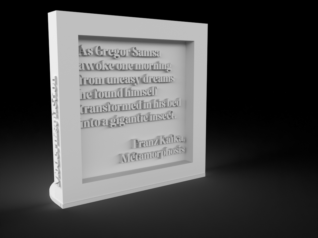 Bookend with quotation by MaBu Download free STL model