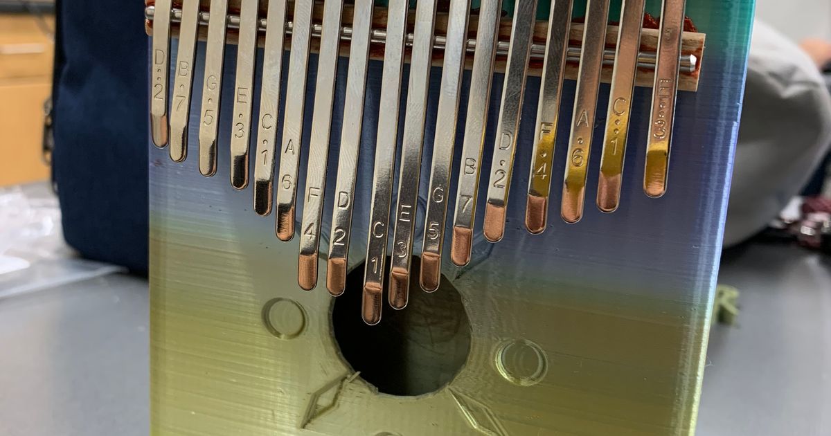 Print in Place Kalimba by Bradley Corl Download free STL model