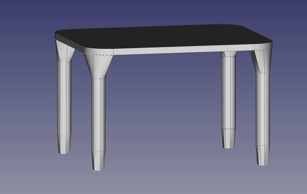 Miniatura 3 do modelo 3D Small table - Support PC screen / Sellette