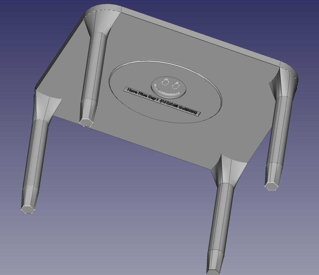 Miniatura 6 do modelo 3D Small table - Support PC screen / Sellette