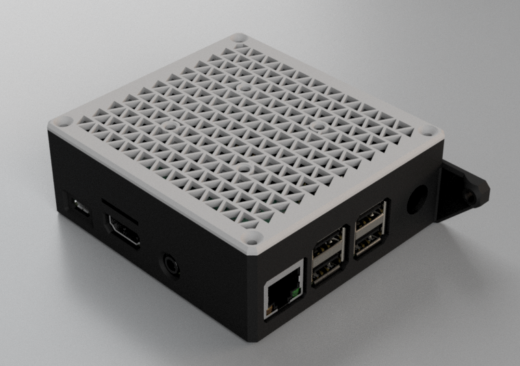 Raspberry Pi 3 Case for Pi & Buck Converter - Direct Prusa i3 MK3 attachment