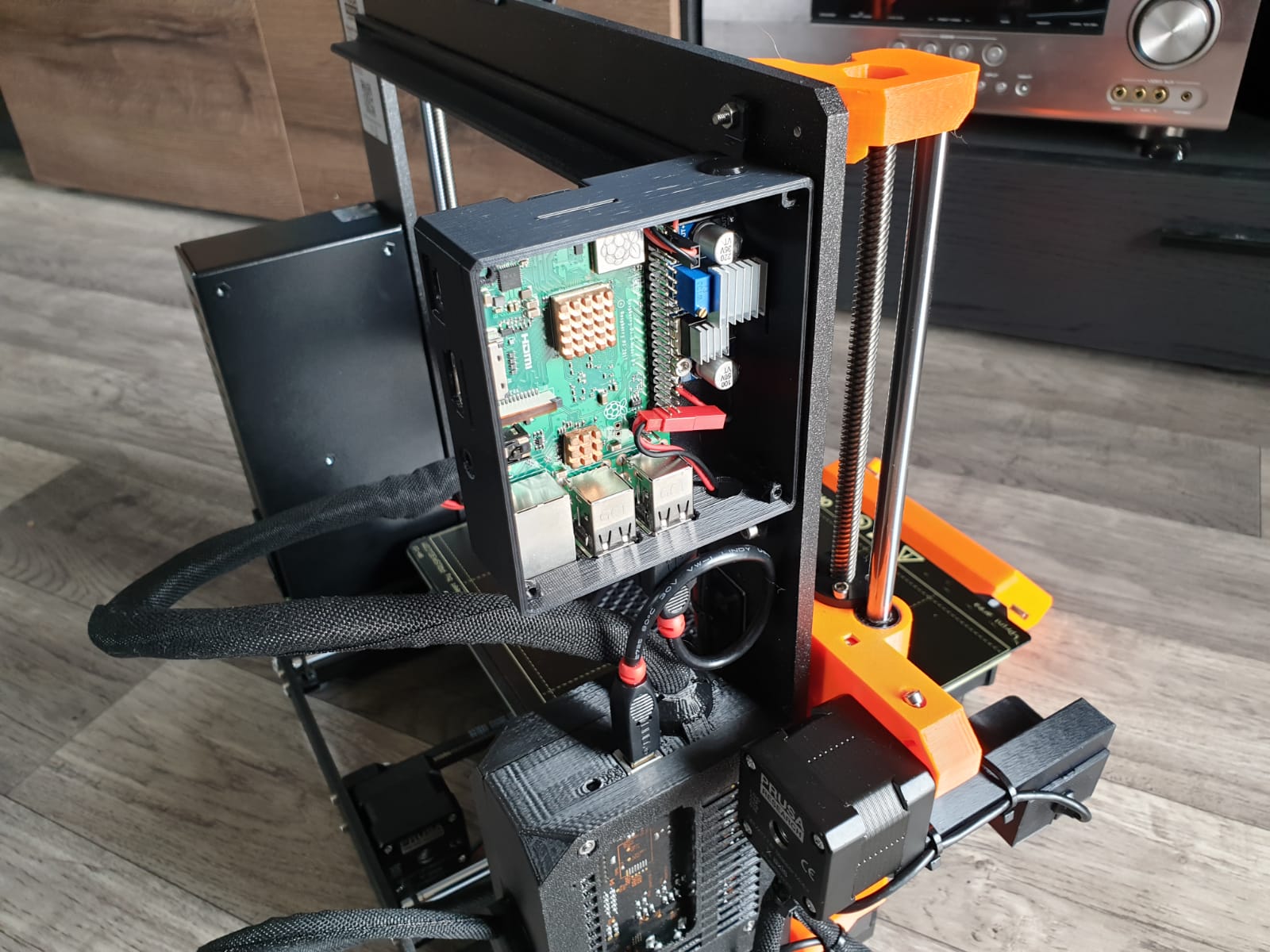 Raspberry Pi 3 Case For Pi And Buck Converter Direct Prusa I3 Mk3 Attachment By Tronnic 