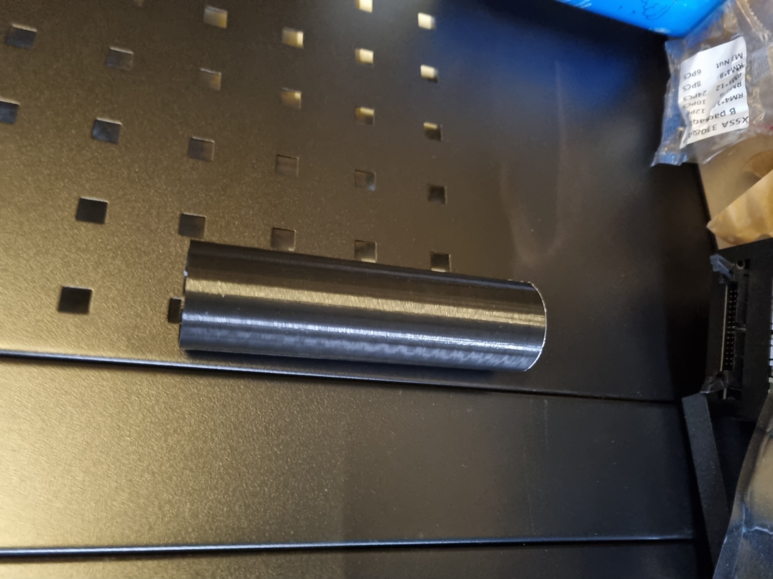 Pegboard 140mm Cylinder 9mm Square holes by Svettis Download free STL