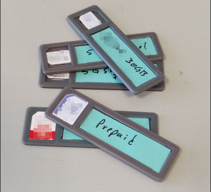SIM Card Holder with Labels