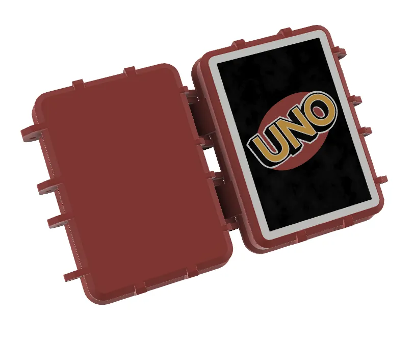 Uno Deck Card Holder Box With Lid 