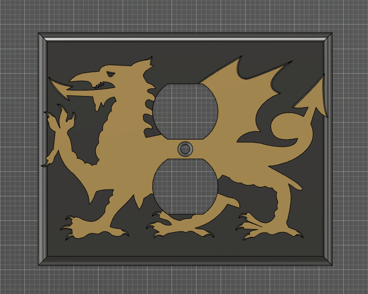 Welsh Dragon Power Outlet Cover