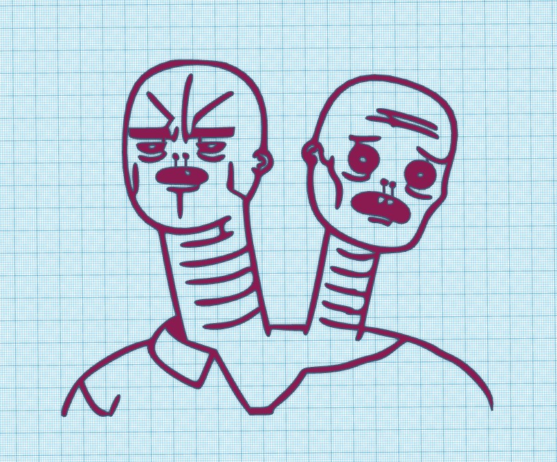 WORM PEOPLE - UGLY AMERICANS - WALL ART