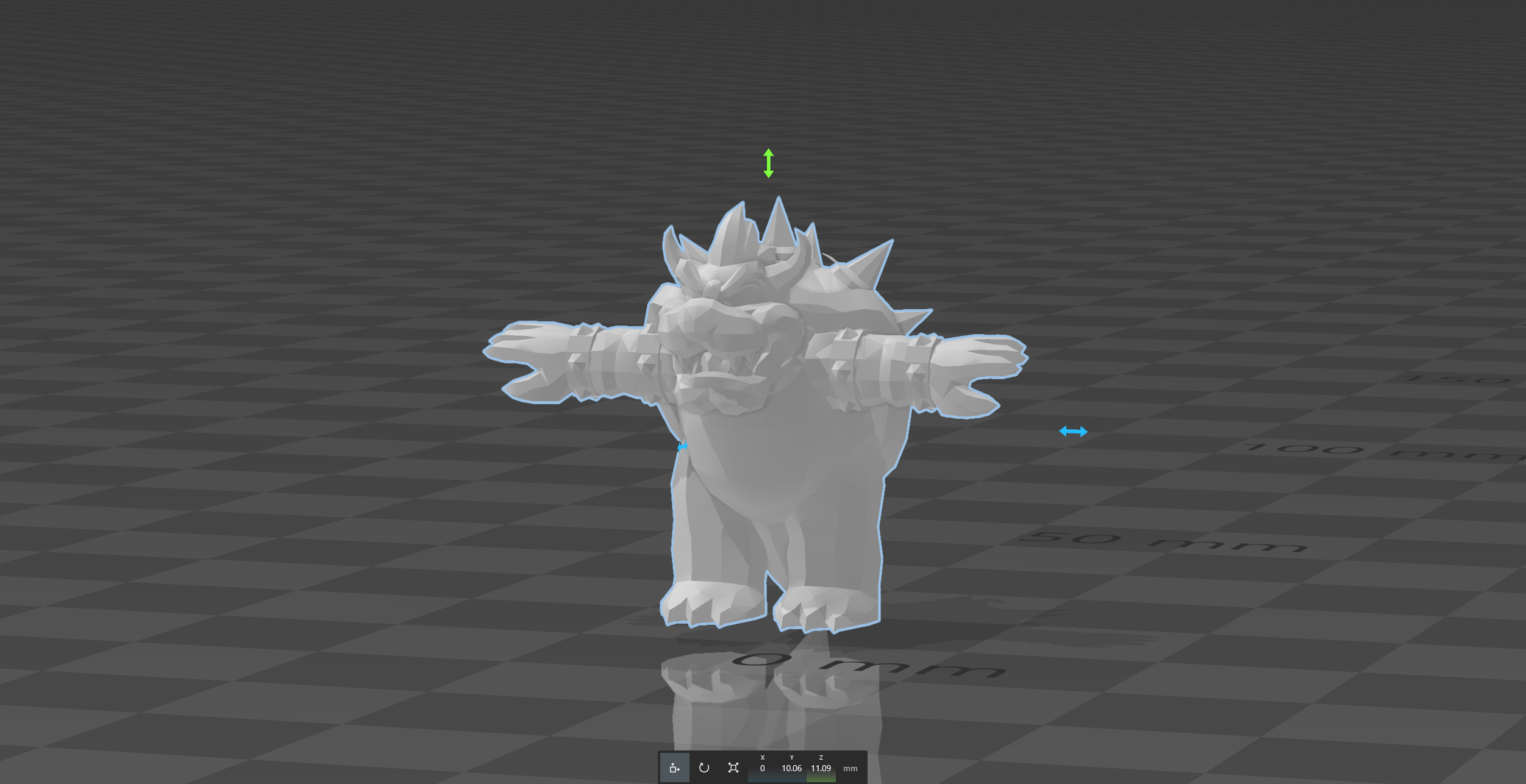 Bowser in t-pose from Mairo Kart 8