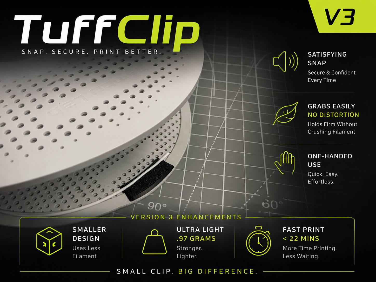 TuffClip V3 – Bambu Lab Spool filament clip
