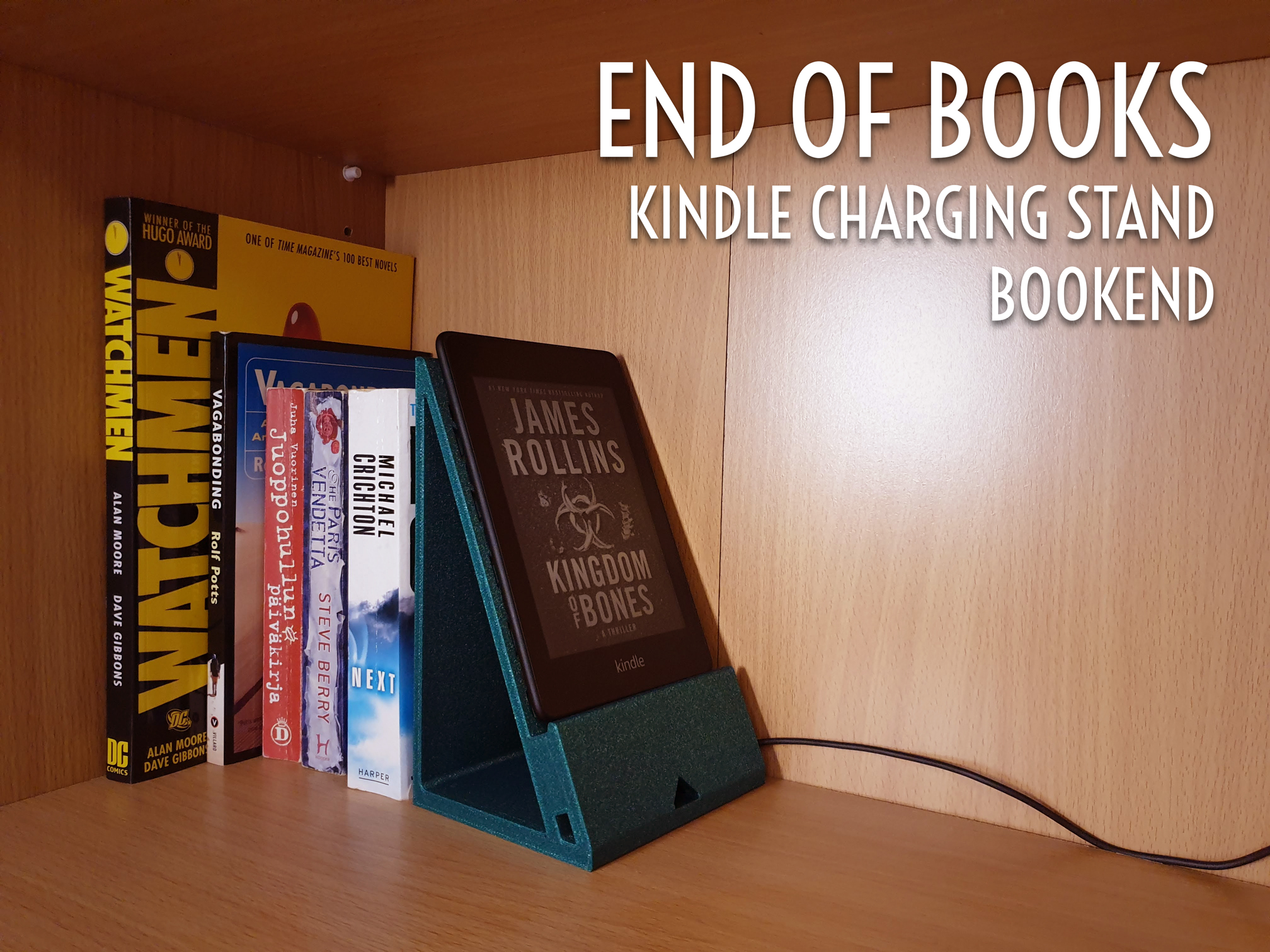 End Of Books — Kindle Stand Bookend