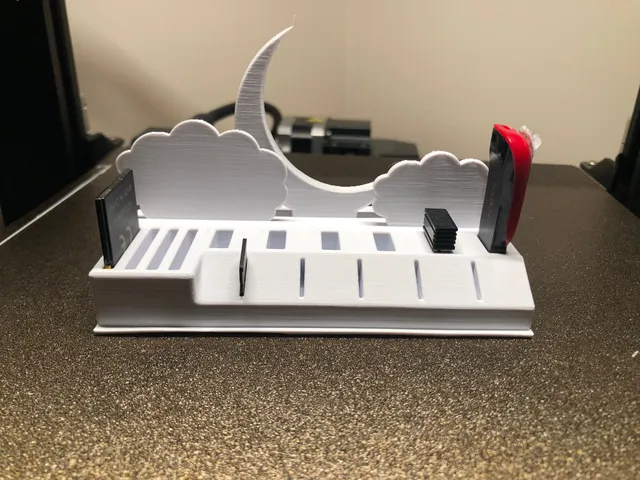 Usb, SD Card Holder With Moon And Clouds