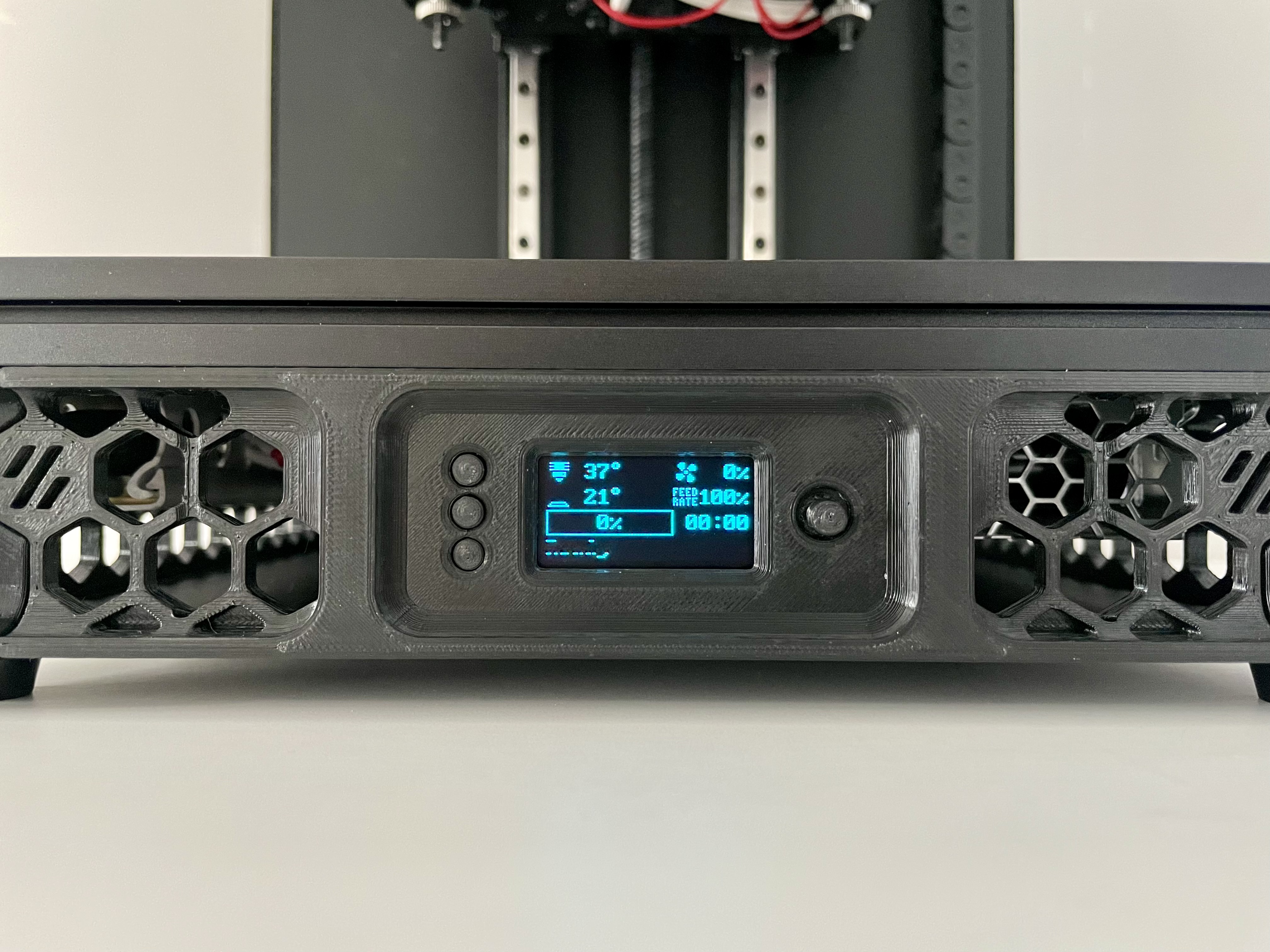Voron V0.2 and V0.2 R1 Screen Front Skirt with Built-in OLED Display