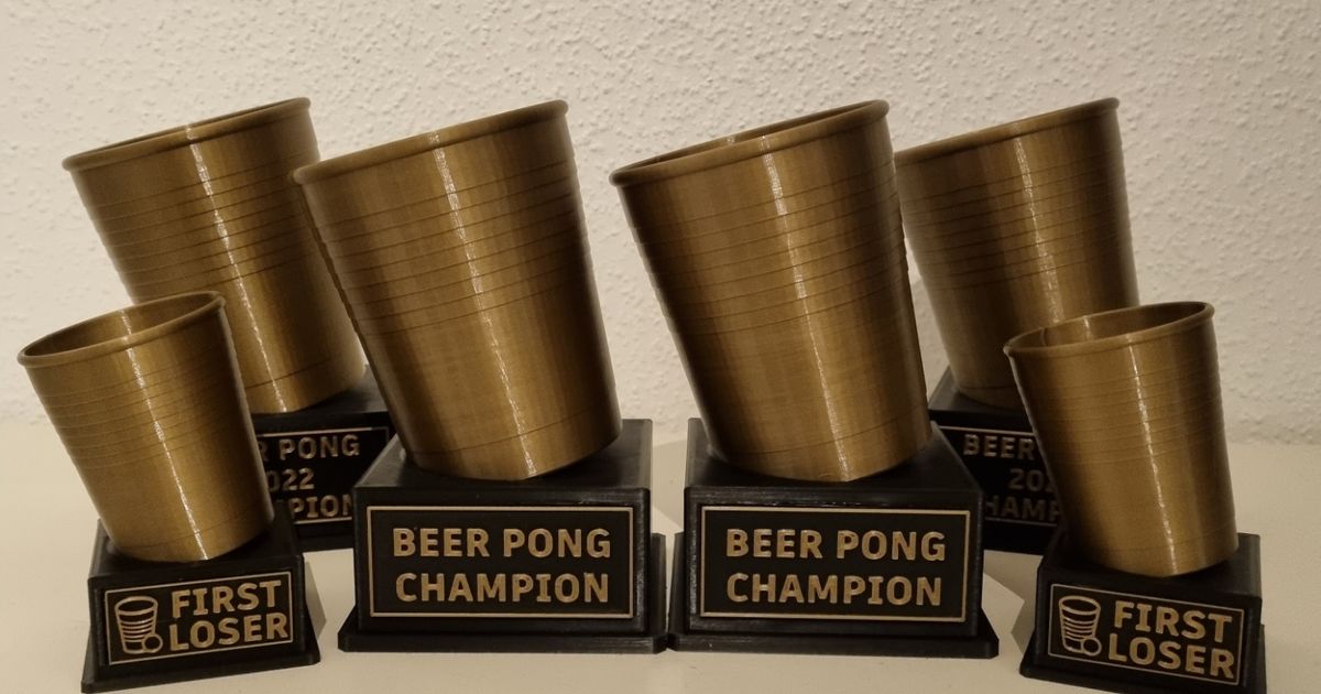 BEER PONG TROPHY by DrSchiduwi Download free STL model