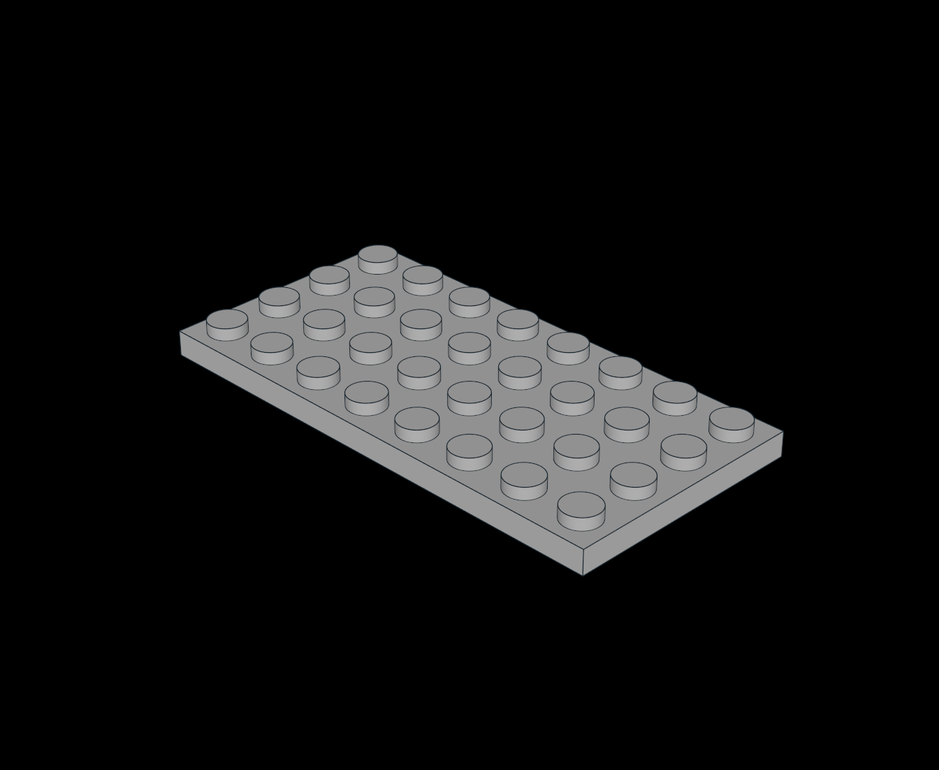 Lego Compatible (3035.dat) Plate  4 x  8