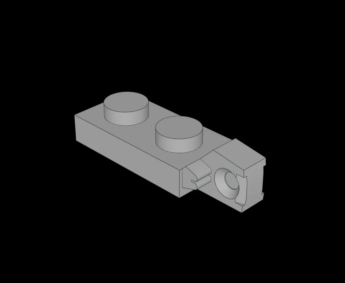 Lego Compatible (44301b.dat) Hinge Plate 1 x 2 Locking