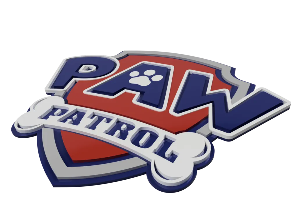 Paw Patrol doorplate by marcel293 | Download free STL model | Printables.com for Free Printable Paw Patrol Logo