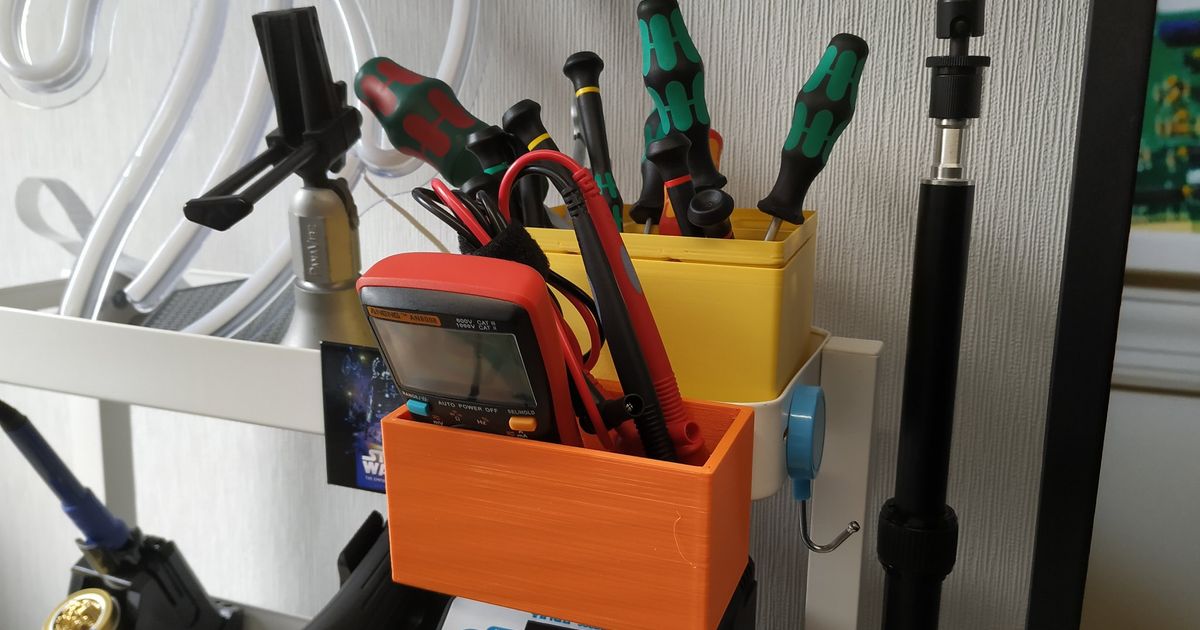 Multimeter Holder For IKEA VATTENKAR by biglesp Download free STL model