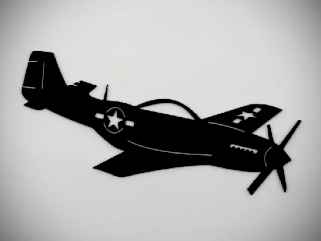 P-51 Mustang Fighter Wall Art